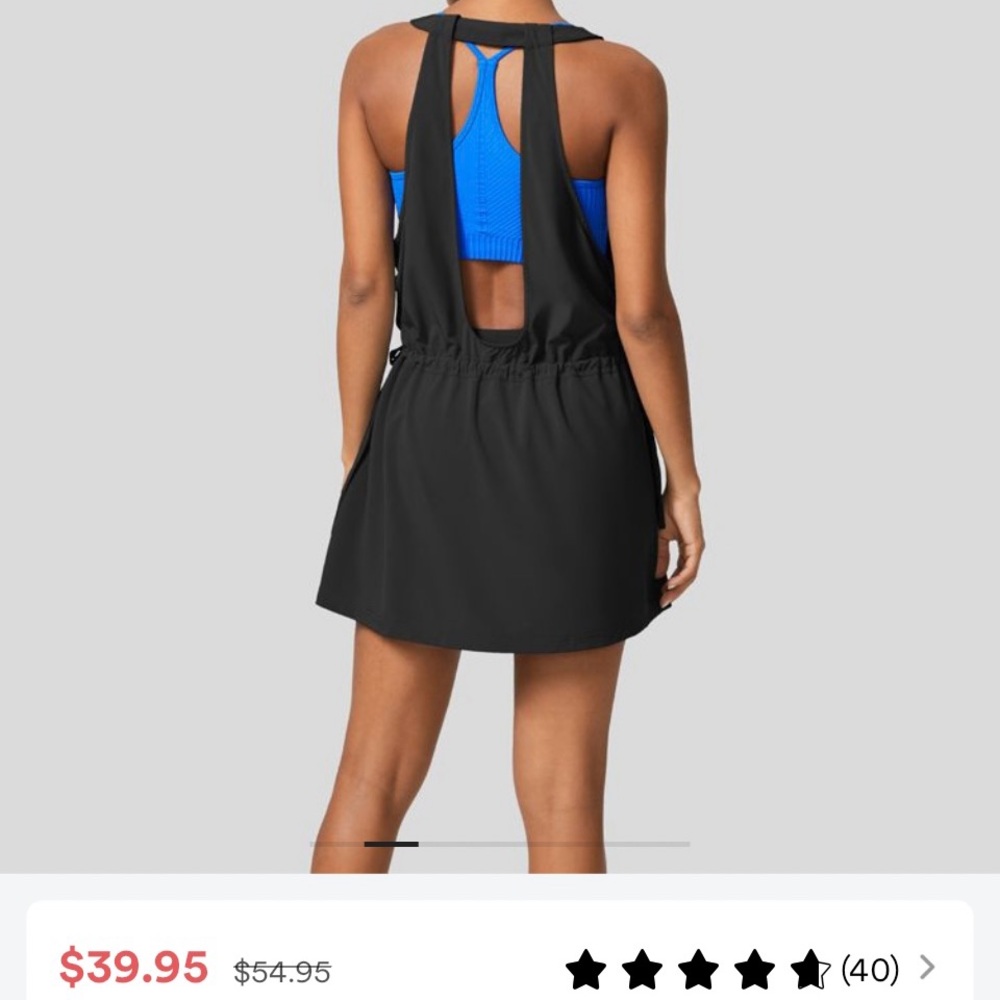 Halara - Breezeful Backless - Pockets - 2 Piece - Quick Dry Active Dress - XL